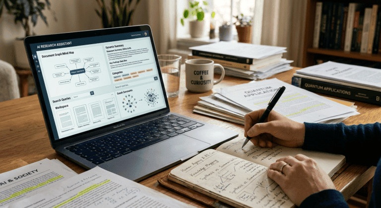 NotebookLM أداة من Google تعمل على مصادرك أنت لا على معرفة عامة. دليل عملي لكيفية استخدامها في البحث والكتابة وأين تقف حدودها.