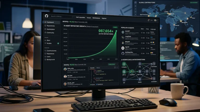 انفجار مشاريع AI Agents على GitHub وتحليل نمو الذكاء الاصطناعي المفتوح المصدر