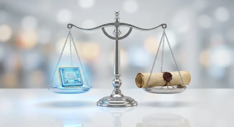 قانون الذكاء الاصطناعي في العالم العربي: دليل شامل في المسؤولية القانونية للخوارزميات، حقوق البيانات، الملكية الفكرية، والتنظيم الدولي وأثره على الشركات والحكومات العربية.
